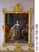 Портрет Екатерины Второй (Великой), Екатерининский дворец, Царское Село, Санкт-Петербург (2015 год). Редакционное фото, фотограф NataMint / Фотобанк Лори