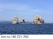 Кекуры Пять Пальцев в заливе Петра Великого Японского моря. Стоковое фото, фотограф Free Wind / Фотобанк Лори
