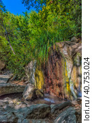 Waterfall of "Tears" in the Vorontsovsky Park. Стоковое фото, фотограф Анна Кривицкая / Фотобанк Лори