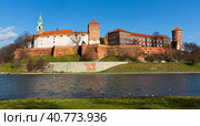 Complex of Wawel Сastle, Krakow, Poland. Стоковое фото, фотограф Яков Филимонов / Фотобанк Лори