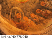 DEMRE, TURKEY - 13,07,2014 Frescos in the Saint Nicholas (Santa Clause) church  in Demre, Turkey. It's an ancient Byzantine Church. Редакционное фото, фотограф Анна Кривицкая / Фотобанк Лори