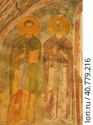 DEMRE, TURKEY - 13,07,2014 Frescos in the Saint Nicholas (Santa Clause) church  in Demre, Turkey. It's an ancient Byzantine Church. Редакционное фото, фотограф Анна Кривицкая / Фотобанк Лори