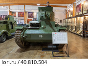 Трофейный советский танк Т-26м образца 1933 года в музее бронетехники г. Парола, Финляндия (2017 год). Редакционное фото, фотограф Виктор Карасев / Фотобанк Лори