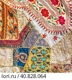 Indian patchwork carpet (2012 год). Стоковое фото, фотограф photoff / Фотобанк Лори