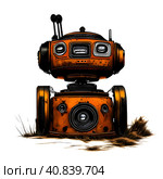 Old rusty robot on the scrapheap. Стоковое AI-изображение, AI-художник Роман Сигаев / Фотобанк Лори