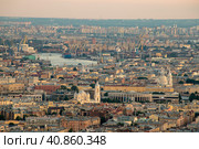 Санкт-Петербург. Центр города  с высоты птичьего полёта. СК Юбилейный и  Князь-Владимирский собор (2023 год). Редакционное фото, фотограф Литвяк Игорь / Фотобанк Лори
