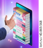 Online language learning with businessman. Стоковое фото, фотограф Elnur / Фотобанк Лори