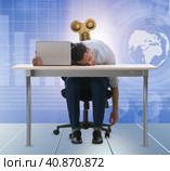 Employee losing energy from too much work. Стоковое фото, фотограф Elnur / Фотобанк Лори