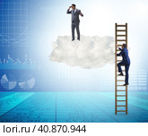 Concept of mentorship in business and career progression. Стоковое фото, фотограф Elnur / Фотобанк Лори