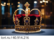 The crown of the king or queen. Стоковое AI-изображение, AI-художник Кирилл Черезов / Фотобанк Лори