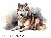 Malamute portrait on white background. Стоковое AI-изображение, AI-художник Анна Кривицкая / Фотобанк Лори