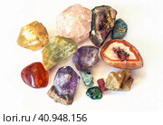 Collection of different colorful minerals found in Russia. Стоковое фото, фотограф Татьяна Терехина / Фотобанк Лори