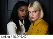 Two close friends of the woman. Стоковое AI-изображение, AI-художник Кирилл Черезов / Фотобанк Лори