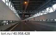 Western high-speed diameter is an intracity toll highway in St. Petersburg. (2020 год). Редакционное фото, фотограф Анна Кривицкая / Фотобанк Лори