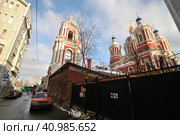 Храм Священномученика Климента Папы Римского в Замоскворечье. Пятницкая улица, 26/7. Город Москва (2014 год). Редакционное фото, фотограф lana1501 / Фотобанк Лори