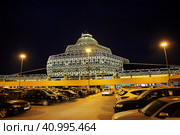 Baku, Azerbaijan - 12 Jul 2013. Baku airport at night, Azerbaijan. Редакционное фото, фотограф Сергей Стрелков / Фотобанк Лори
