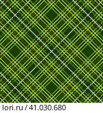 Green Diagonal Abstract Seamless Pattern. Checkered texture for clothing fabric prints. Стоковая иллюстрация, иллюстратор Александр Кротков / Фотобанк Лори