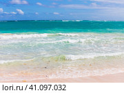 Dominican republic. Bavaro beach. Coastal Caribbean landscape (2022 год). Стоковое фото, фотограф EugeneSergeev / Фотобанк Лори