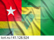 Togo and Saint Vincent and the Grenadines state flag international contract VCT TGO. Стоковая иллюстрация, иллюстратор Кабак Дмитрий / Фотобанк Лори