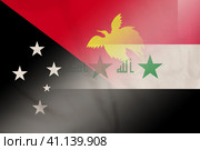 Papua New Guinea and Iraq government flag international negotiation IRQ PNG. Стоковая иллюстрация, иллюстратор Кабак Дмитрий / Фотобанк Лори