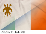 Lesotho and Ireland official flag international contract IRL LSO. Стоковая иллюстрация, иллюстратор Кабак Дмитрий / Фотобанк Лори