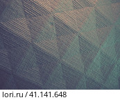 Geometric abstract background from triangles, squares and lines. Three-dimensional bulge. The volume and flex of the diagonally positioned foam material. Blue, gray and pink shades. Стоковое фото, фотограф Юлия Петровская / Фотобанк Лори
