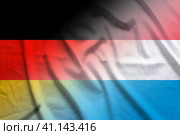 Germany and Luxembourg official flag international relations LUX DEU. Стоковая иллюстрация, иллюстратор Кабак Дмитрий / Фотобанк Лори