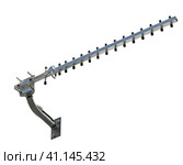 Телевизионная антенна на белом фоне. TV antenna isolated on white. Стоковое фото, фотограф Татьяна Д / Фотобанк Лори