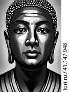 Buddha's face. Стоковое AI-изображение, AI-художник Роман Сигаев / Фотобанк Лори