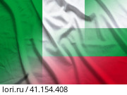 Nigeria and Bulgaria national flag transborder relations BGR NGA. Стоковая иллюстрация, иллюстратор Кабак Дмитрий / Фотобанк Лори