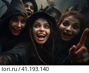 A group of witches. Стоковое AI-изображение, AI-художник Кирилл Черезов / Фотобанк Лори