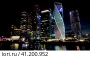 Вечерний Москва-Сити (2023 год). Редакционное видео, видеограф Ян Катасонов / Фотобанк Лори