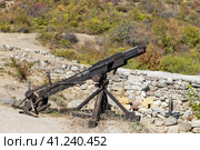 Макет арбалета в музее крепости Фуна (2020 год). Редакционное фото, фотограф Валерий Гаврилюк / Фотобанк Лори
