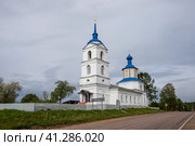 Вид на Церковь Александра Невского в Яжелбицах. Новгородская область (2023 год). Редакционное фото, фотограф Литвяк Игорь / Фотобанк Лори
