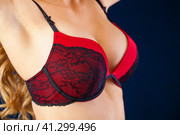 Woman breast in uplift. Стоковое фото, фотограф Андрей Аркуша / Фотобанк Лори
