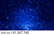 Cryptographic background. Technology background with empty space for your design. Looping abstract blue wireframe animated background. Стоковая анимация, аниматор Alexander / Фотобанк Лори