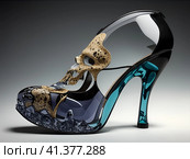 Дизайн женских туфель. Unconventional Design Women's Shoe AI generated. Стоковое AI-изображение, AI-художник Алексей Траст / Фотобанк Лори