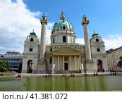 The church in the center of Vienna, Austria (2011 год). Стоковое фото, фотограф Сергей Стрелков / Фотобанк Лори