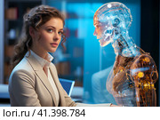 Мозговой штурм, помощь искусственного интеллекта. Generative AI. Стоковое AI-изображение, AI-художник Щеголева Ольга / Фотобанк Лори
