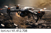 Combat FPV drone. Стоковое AI-изображение, AI-художник Кирилл Черезов / Фотобанк Лори