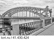 Saint Petersburg, Russia. Bolsheokhtinsky bridge. (2016 год). Стоковое фото, фотограф Григорий Евдокимов / Фотобанк Лори