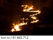 Fire track on ground. Стоковое фото, фотограф Андрей Аркуша / Фотобанк Лори