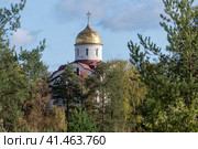 Храм Святого Великомученика Георгия Победоносца. Посёлок городского типа Кузнечное. Приозерский район. Ленинградская область (2023 год). Стоковое фото, фотограф Румянцева Наталия / Фотобанк Лори