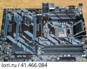 Motherboard Gigabit for the processor Intel. Стоковое фото, фотограф Леонид Еремейчук / Фотобанк Лори