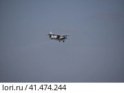 The spraying of fertilizers and pesticides on the field with the aircraft. Стоковое фото, фотограф Леонид Еремейчук / Фотобанк Лори