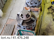 Engines of water pumps at a water pumping station. Pumping irrig. Стоковое фото, фотограф Леонид Еремейчук / Фотобанк Лори