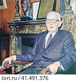 Александр Фёдорович Керенский (1881-1970). С 1940 года проживал в США, где выступал с лекциями и писал мемуары. Фото 1969 года. Редакционное фото, фотограф Сергей Елизарьев / Фотобанк Лори