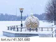 New Year's decorations in Tsaritsyno Park (2022 год). Стоковое фото, фотограф Алла Чесноковва / Фотобанк Лори