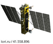 Российский современный навигационный спутник ГЛОНАСС К2. Стоковая иллюстрация, иллюстратор Александр Володин / Фотобанк Лори