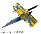 Российский современный навигационный спутник ГЛОНАСС К2. Стоковая иллюстрация, иллюстратор Александр Володин / Фотобанк Лори